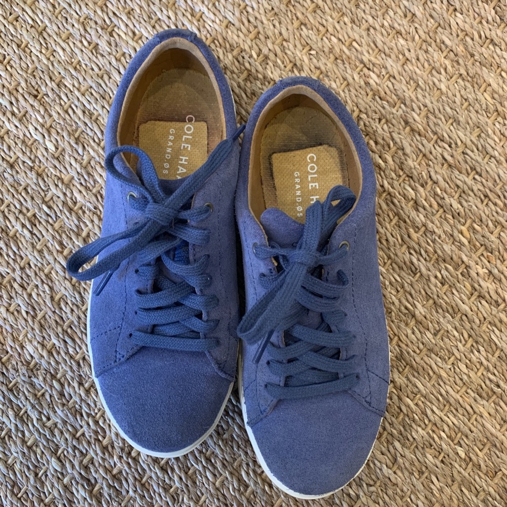 Cole Haan Blue Suede Sneakers Women’s Size 5B